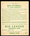 1933 Goudey Baseball- #34 Bob O’Farrell, Cardinals