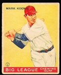 1933 Goudey Baseball- #39 Mark Koenig, Cubs