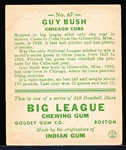 1933 Goudey Baseball- #67 Guy Bush, Cubs