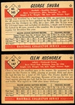 1953 Bowman Bb Color- 2 Diff Hi#’s