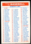 1956 Topps Baseball- Checklist Ser1/ Ser3