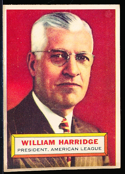 1956 Topps Baseball- #1 Harridge- White Back