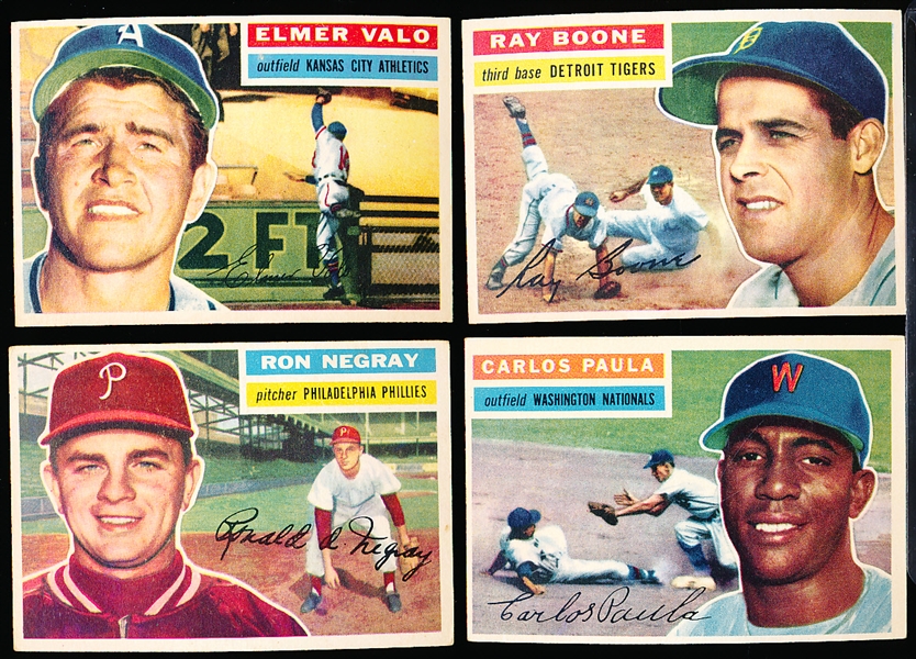 1956 Topps Baseball- 4 Diff- White Backs