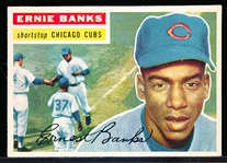 1956 Topps Baseball- #15 Ernie Banks, Cubs- White Back