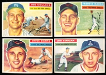 1956 Topps Baseball- 4 Diff- White Backs