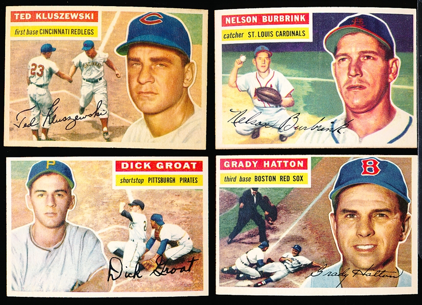 1956 Topps Baseball- 4 Diff- White Backs