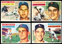 1956 Topps Baseball- 4 Diff- White Backs
