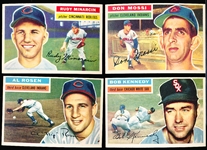 1956 Topps Baseball- 4 Diff- White Backs