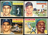 1956 Topps Baseball- 4 Diff- White Backs