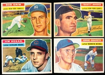 1956 Topps Baseball- 4 Diff- White Backs