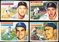 1956 Topps Baseball- 4 Diff- White Backs