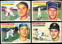 1956 Topps Baseball- 4 Diff- White Backs