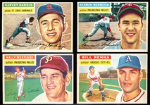 1956 Topps Baseball- 4 Diff- White Backs