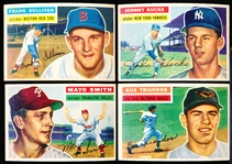 1956 Topps Baseball- 4 Diff- Gray Backs
