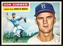 1956 Topps Baseball- #99 Don Zimmer, Dodgers- White Back