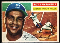 1956 Topps Baseball- #101 Roy Campanella, Dodgers- Gray Back