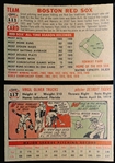 1956 Topps Baseball- 2 Cards- Gray Backs