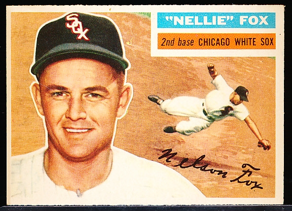 1956 Topps Baseball- #118 Nellie Fox, White Sox- Gray Back