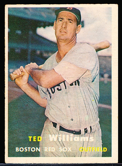 1957 Topps Baseball- #1 Ted Williams, Red Sox