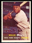 1957 Topps Baseball- #10 Willie Mays, Giants