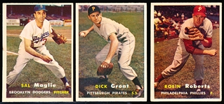 1957 Topps Baseball- 3 Diff