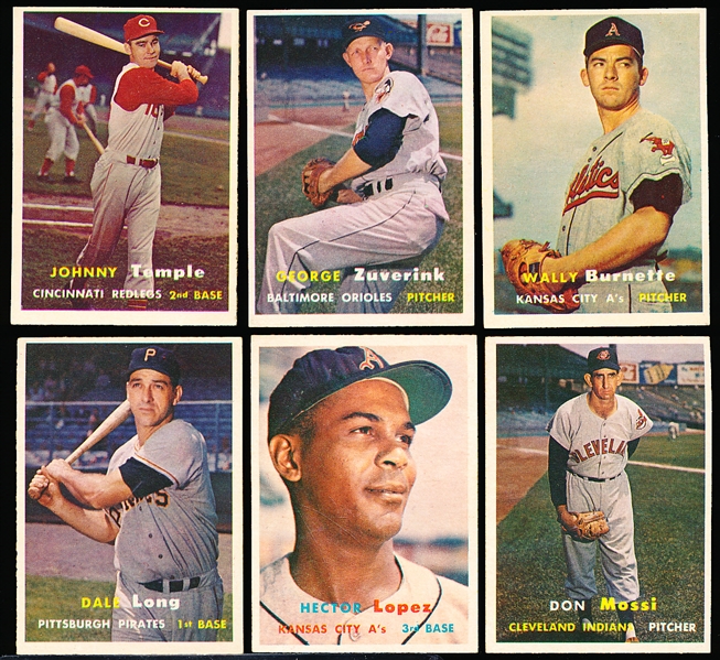 1957 Topps Baseball- 6 Diff