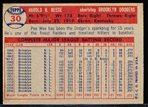 1957 Topps Baseball- #30 Pee Wee Reese, Dodgers