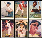1957 Topps Baseball- 6 Diff