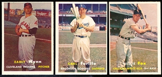 1957 Topps Baseball- 3 Diff