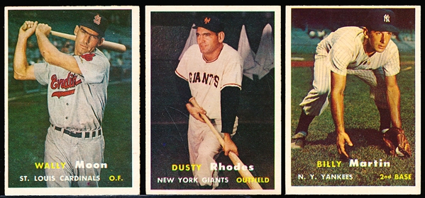 1957 Topps Baseball- 3 Diff