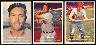 1957 Topps Baseball- 3 Diff