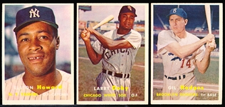 1957 Topps Baseball- 3 Diff