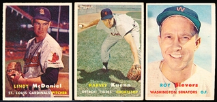 1957 Topps Baseball- 3 Diff