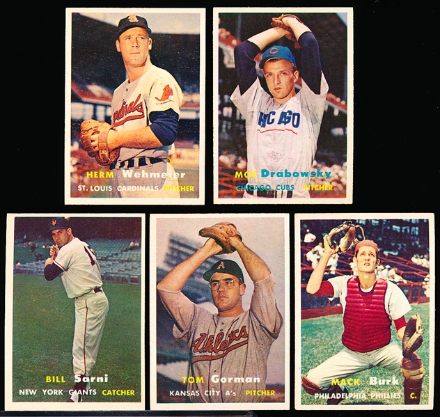 1957 Topps Baseball- 5 Diff
