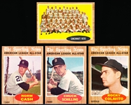 1962 Topps Baseball- 4 Diff