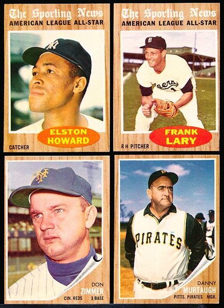 1962 Topps Baseball- 4 Diff