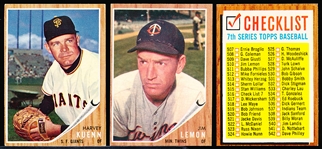 1962 Topps Baseball- 21 Diff