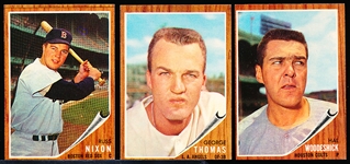 1962 Topps Baseball- 3 Diff Hi#’s