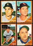 1962 Topps Baseball- 4 Diff Hi#’s