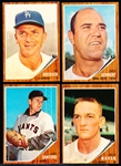 1962 Topps Baseball- 4 Diff Hi#’s