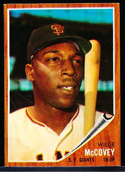 1962 Topps Baseball- #544 Willie McCovey, Giants- Hi# 