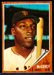 1962 Topps Baseball- #544 Willie McCovey, Giants- Hi# 