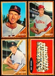 1962 Topps Baseball- 4 Diff Hi#’s