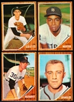 1962 Topps Baseball- 4 Diff Hi#’s