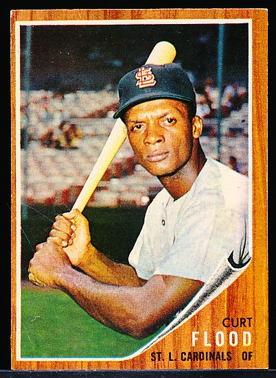 1962 Topps Baseball- #590 Curt Flood, Cardinals- Hi#
