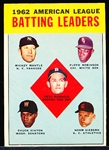 1963 Topps Baseball- #2 AL Batting Leaders