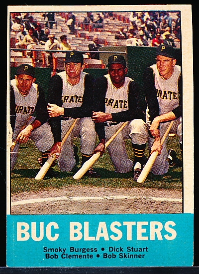 1963 Topps Baseball- #18 Buc Blasters (Clemente)