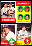 1963 Topps Baseball- 4 Diff
