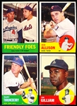 1963 Topps Baseball- 4 Diff