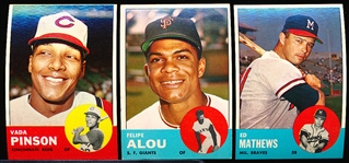 1963 Topps Baseball- 3 Diff